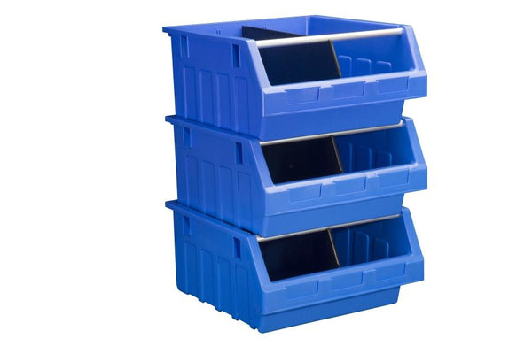 AS7 Pack of 6 VISIPLAS Picking Bins 435x425x215mm Blue