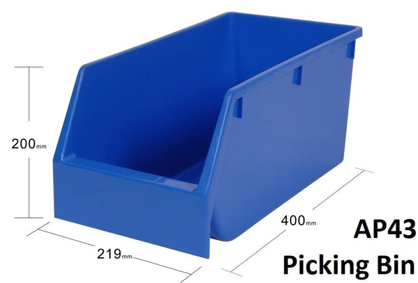 VISIPLAS AP43 Picking Bin with Dimensions