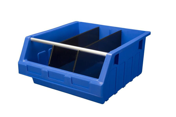 AS7 Pack of 6 VISIPLAS Picking Bins 435x425x215mm Blue