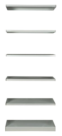 VISIPLAS BSP Pack of 6 Shelves plus Kickplate
